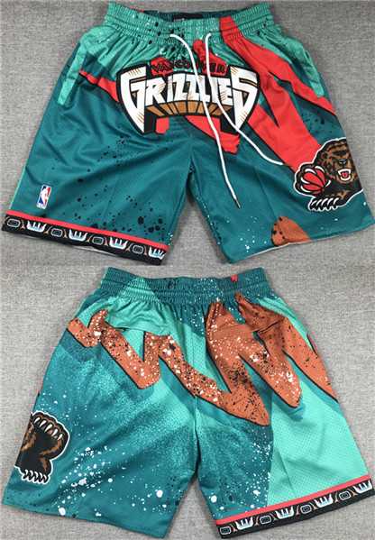 Mens Memphis Grizzlies Aqua Shorts (Run Small)